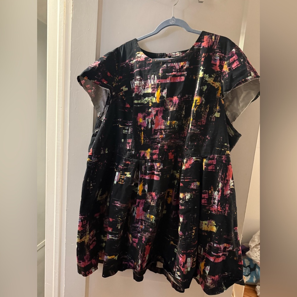 Magic Dress!!- Simply Be - Size 30 (uk) - Rare - cut-out back and stunning print